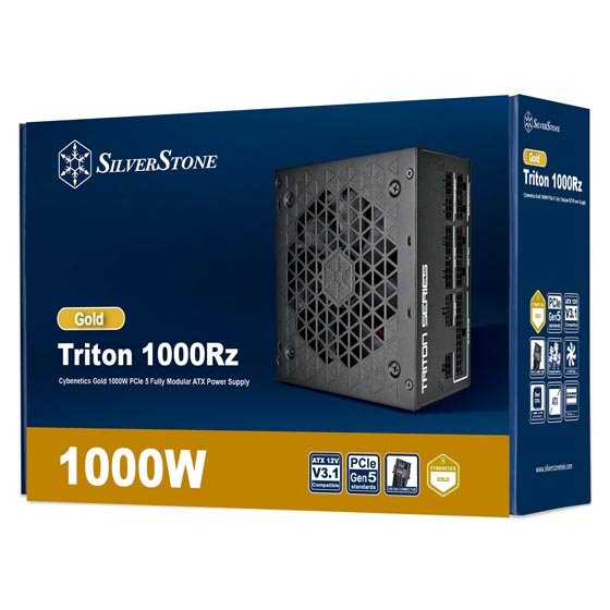 SilverStone Triton TR850R-GM, ATX 3.1, modulární, Cybenetics Gold, 850W, černý