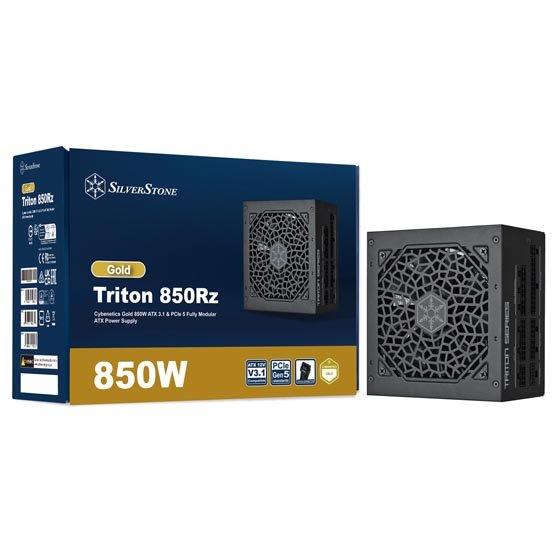 SilverStone Triton TR850R-GM, ATX 3.1, modulární, Cybenetics Gold, 850W, černý