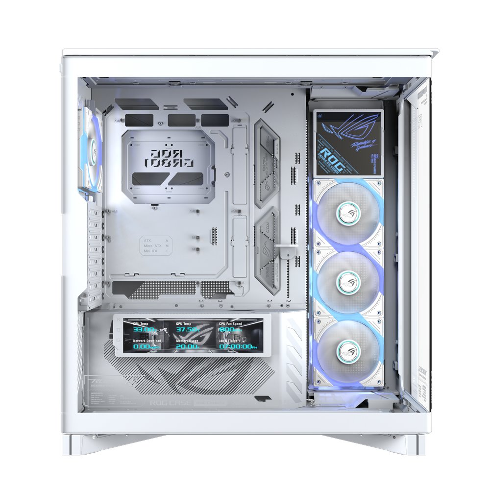 Skříň ASUS ROG Cronox ARGB White Edition, TG Curve