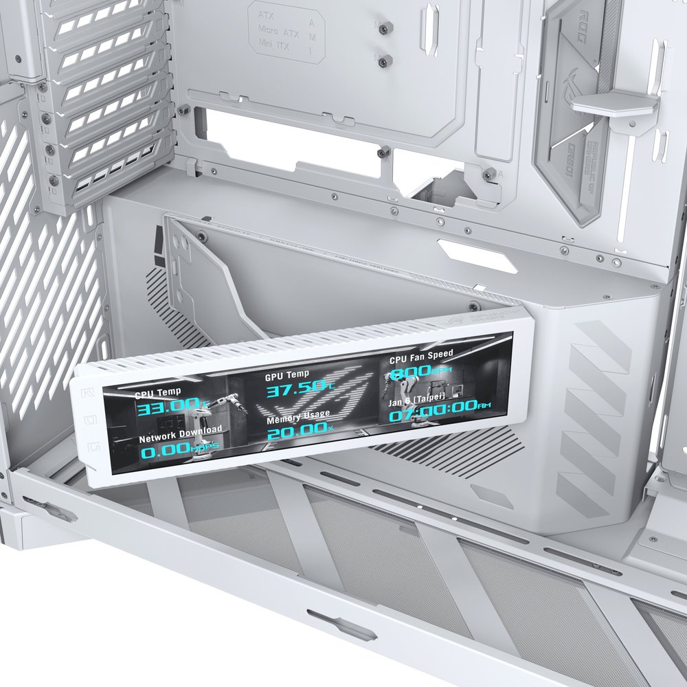 Skříň ASUS ROG Cronox ARGB White Edition, TG Curve