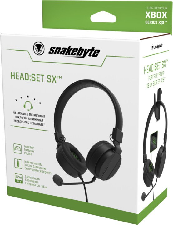 SnakeByte sluchátka Head: Set SX pro XBox černá