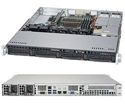 SUPERMICRO 1U chassis 4x 3,5" HS SAS/SATA (12G), 2x400W (Platinum)