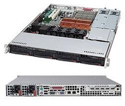 SUPERMICRO 1U chassis 4x 3,5" HS SAS/SATA, 2x500W