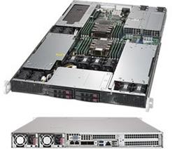 SUPERMICRO 1U GPU server 2x LGA3647, iC621, 12x DDR4 ECC R, 2x 2,5 SATA3 HS, 2x2000W(tit), 2x 10Gb, IPMI, 4xGPU