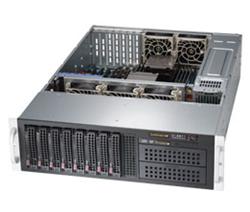 SUPERMICRO 3U chassis 8x 3,5" HS SAS/SATA, 2x 5,25", slimDVD, 2x800W (80+titanium)