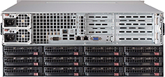 SUPERMICRO 4U Chassis 36x 3.5" H/swap SAS/SATA Drive Bays, 1280W Redundant PSU - Black