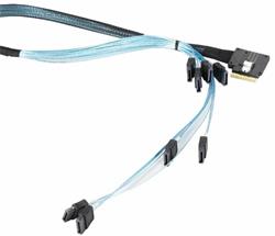 SUPERMICRO int. SlimlineSAS x8 SFF-8654 left angle to 8x SATA ,INT, 4x50,2x60,2x70cm