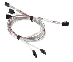 SUPERMICRO Internal miniSAS HD (SFF-8643) to 4 SATA 90/90/75/75 w/75 SB