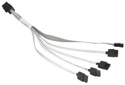 SUPERMICRO Internal MiniSAS HD (SFF-8643) to 4x SATA 20/20/20/20cm Cable with sideband