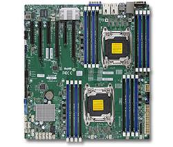 SUPERMICRO MB 2xLGA2011-3, iC612 16x DDR4 ECC R,10xSATA3,(PCI-E 3.0/3,3(x16,x8),2x 10GbE LAN,IPMI