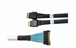 SUPERMICRO MCIO×8 rovný -> 2×SFF-8654-4i (SlimLine SAS 4x) rovný, 80cm, kabel