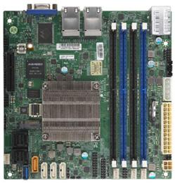 SUPERMICRO mini-ITX MB Atom C3758 (8-core), 4x DDR4 ECC DIMM, 12xSATA, 1x PCI-E 3.0 x4, 4x 1GbE LAN, IPMI