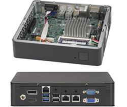 SUPERMICRO mini server 1x Atom E3940, 1x DDR3 ECC, 60W PSU, 1x 2,5" + 1x SATA DOM, M.2, 2x 1Gb LAN