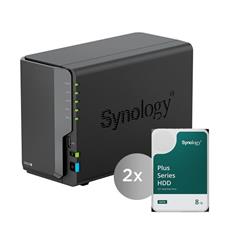 Synology DiskStation DS225+, 2-bay NAS, včetně 2ks HDD 8TB (HAT3310-8T), CPU J4125, RAM 2GB, LAN 1x 2.5Gb + 1x 1Gb