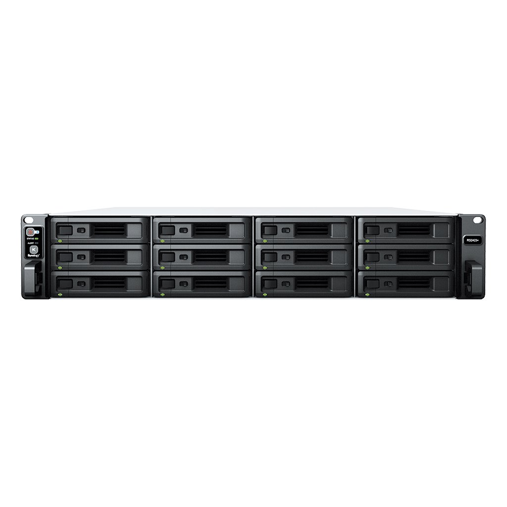 Synology RackStation RS2423RP+ 12-bay NAS, rack 2U, AMD Ryzen V1780B, 8GB ECC, 1/2x 10/1GbE, PCIe x8, eSATA, 2x zdroj