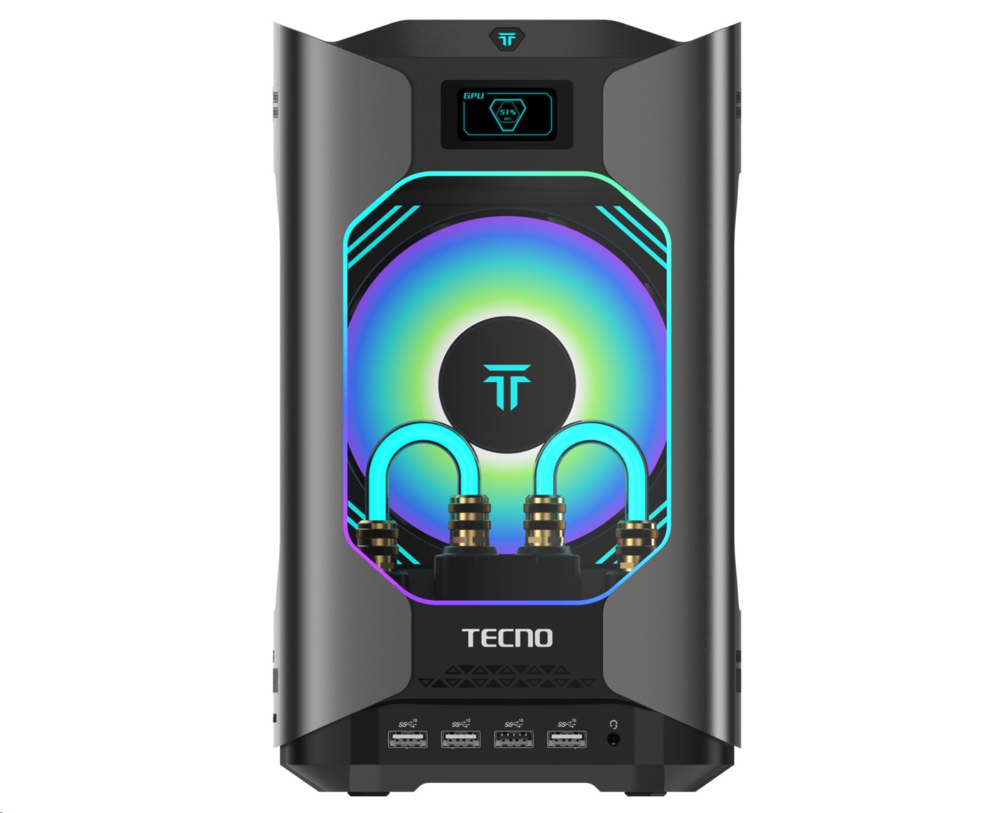 TECNO PC MEGAMINI G1 Intel i9-13900H,32GB DDR5,1TB SSD,RTX4060 8GB,Water Cooling,WiFi6,BT5.2,RJ45 2.5G,2xUSB 3.2,2xUSB