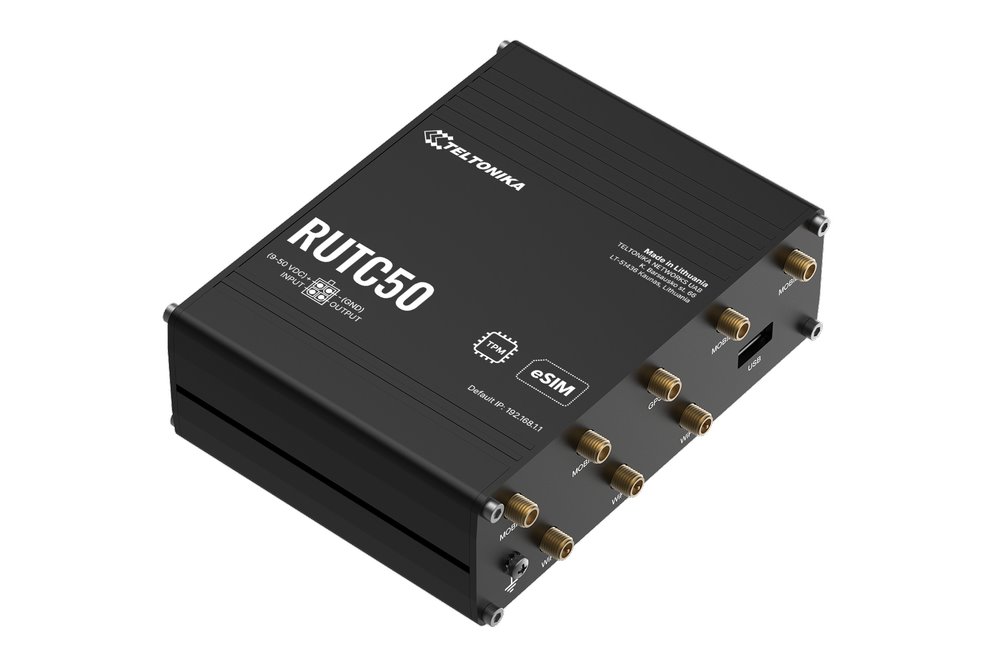Teltonika RUTC50 Průmyslový 5G Wi-Fi Router, GPS