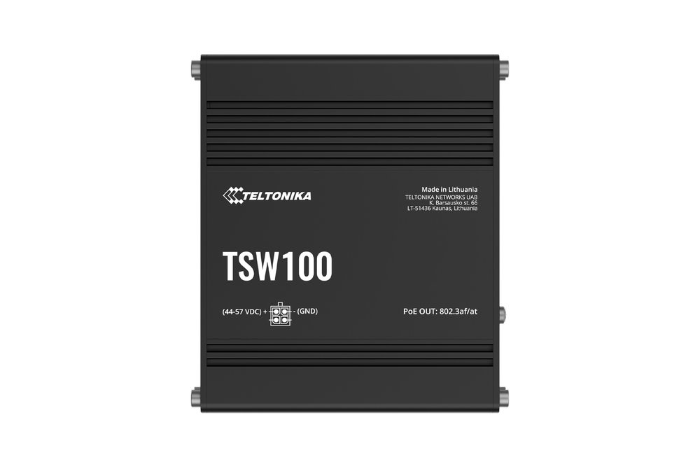 Teltonika TSW100 Průmyslový PoE Switch bez managementu 5G 120W