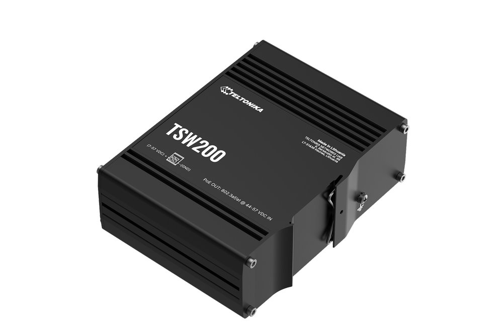 Teltonika TSW200 Průmyslový PoE Switch bez managementu 8G 2SFP 240W
