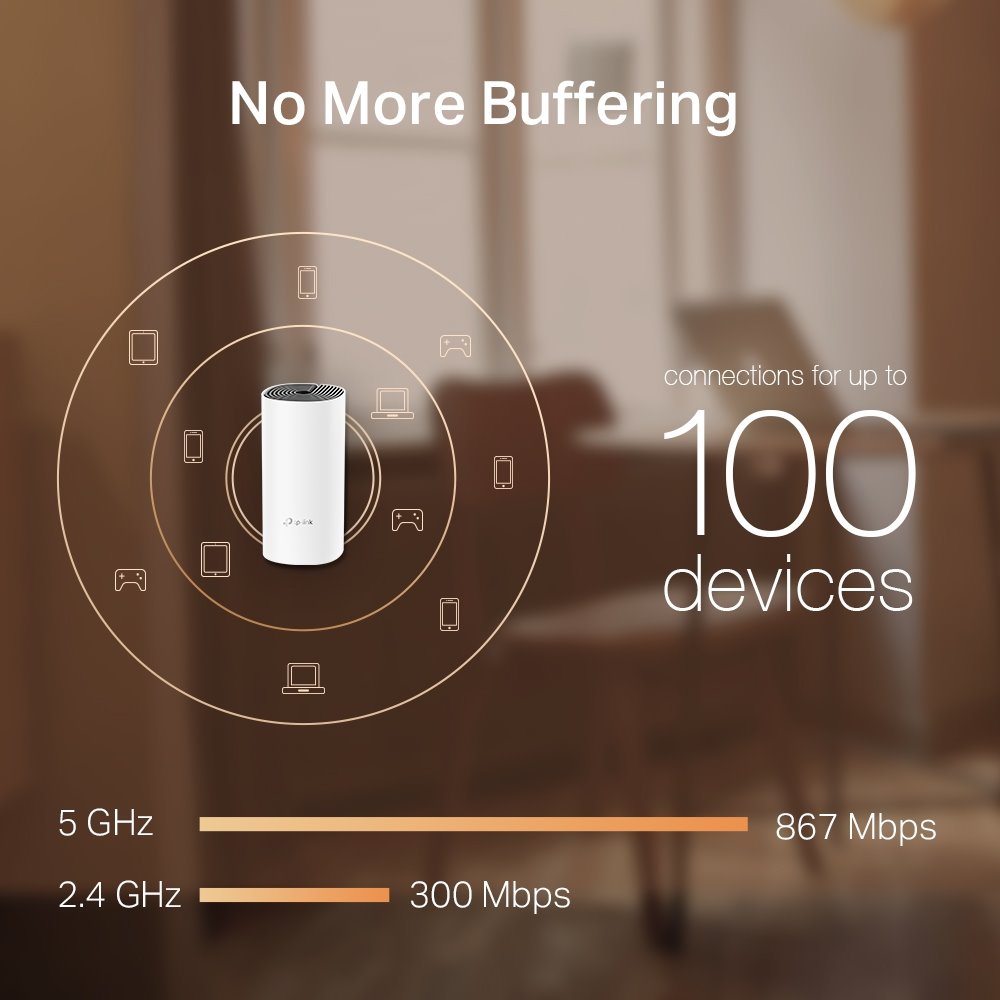 TP-link Deco M4 Wi-Fi Mesh System AC1200, 2 int., 2x1G, 1ks