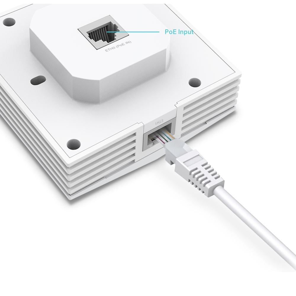 TP-link EAP650-Wall Dual-Band AP Wi-Fi 6 AX3000, 2x1G, int. antény, PoE, Omada SDN, nástěnný
