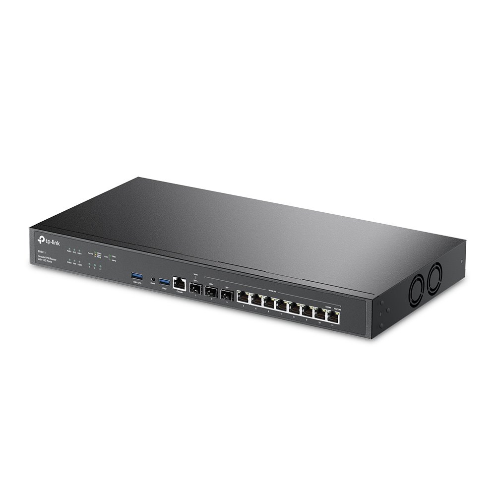 TP-link ER8411 Omada 10G VPN Router 1SFP+ WAN, 1SFP+ WAN/LAN, 1SFP WAN/LAN, 8G, 2x USB 3.0