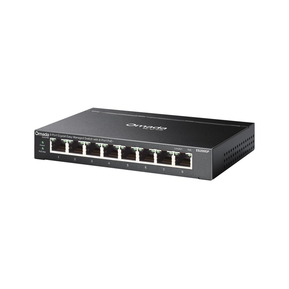 TP-link ES208GP Switch 8G, 8x PoE+ (65W), Easy Managed, Desktop
