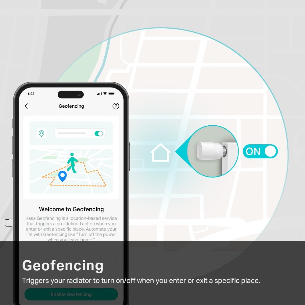 TP-link Kasa KE100 KIT Smart termostatická hlavice, Starter kit
