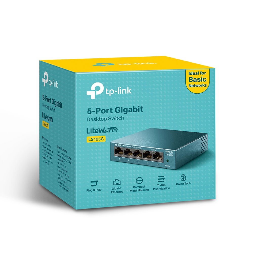 TP-link LS105G Switch 5G, kovový, Desktop