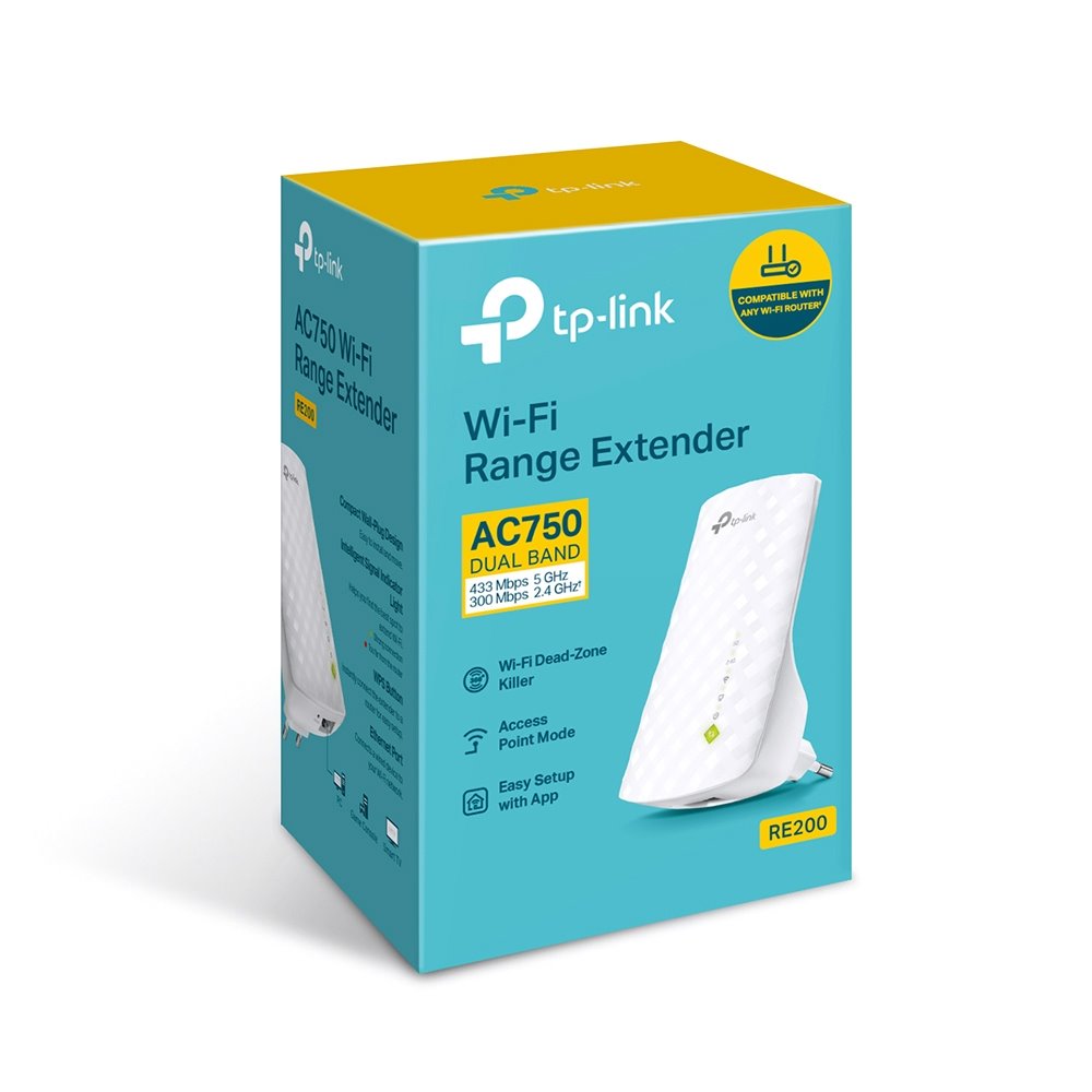 TP-link RE200 Wi-Fi 5 Range Extender, AC750