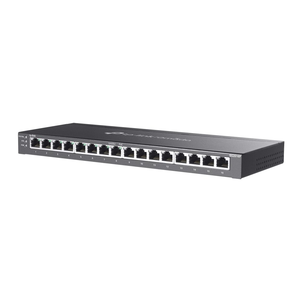 TP-link SG2016P Switch Omada 16G, 8x PoE+ (120W), L2 Managed, Desktop