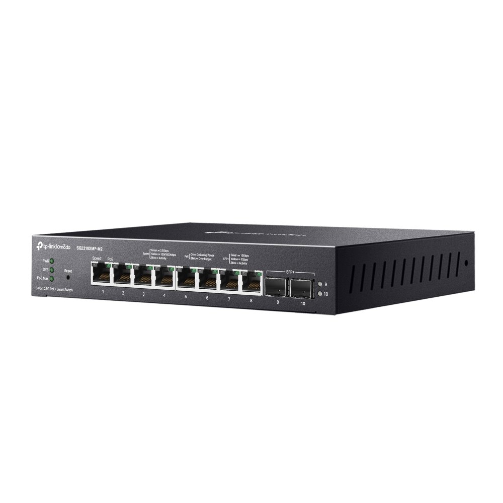TP-link SG2210XMP-M2 Switch Omada 8x 2.5G PoE+, 2SFP+, 160W PoE, L2 Managed, Rack