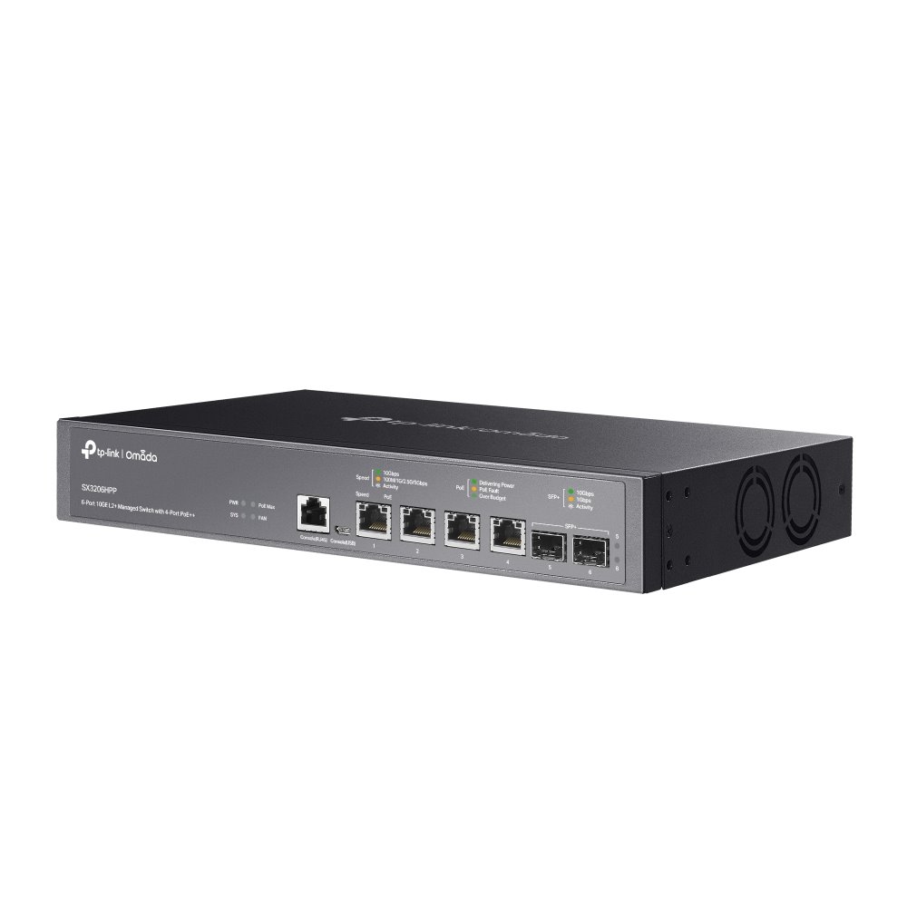 TP-link SX3206HPP Switch Omada 4x 10G PoE++, 2SFP+, 200W PoE, L2+ Managed, Rack