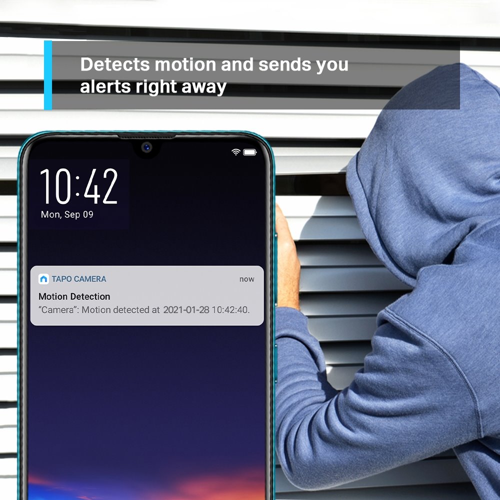 TP-link Tapo C210 Domácí bezpečnostní Wi-Fi kamera s naklápěním, 3Mpx