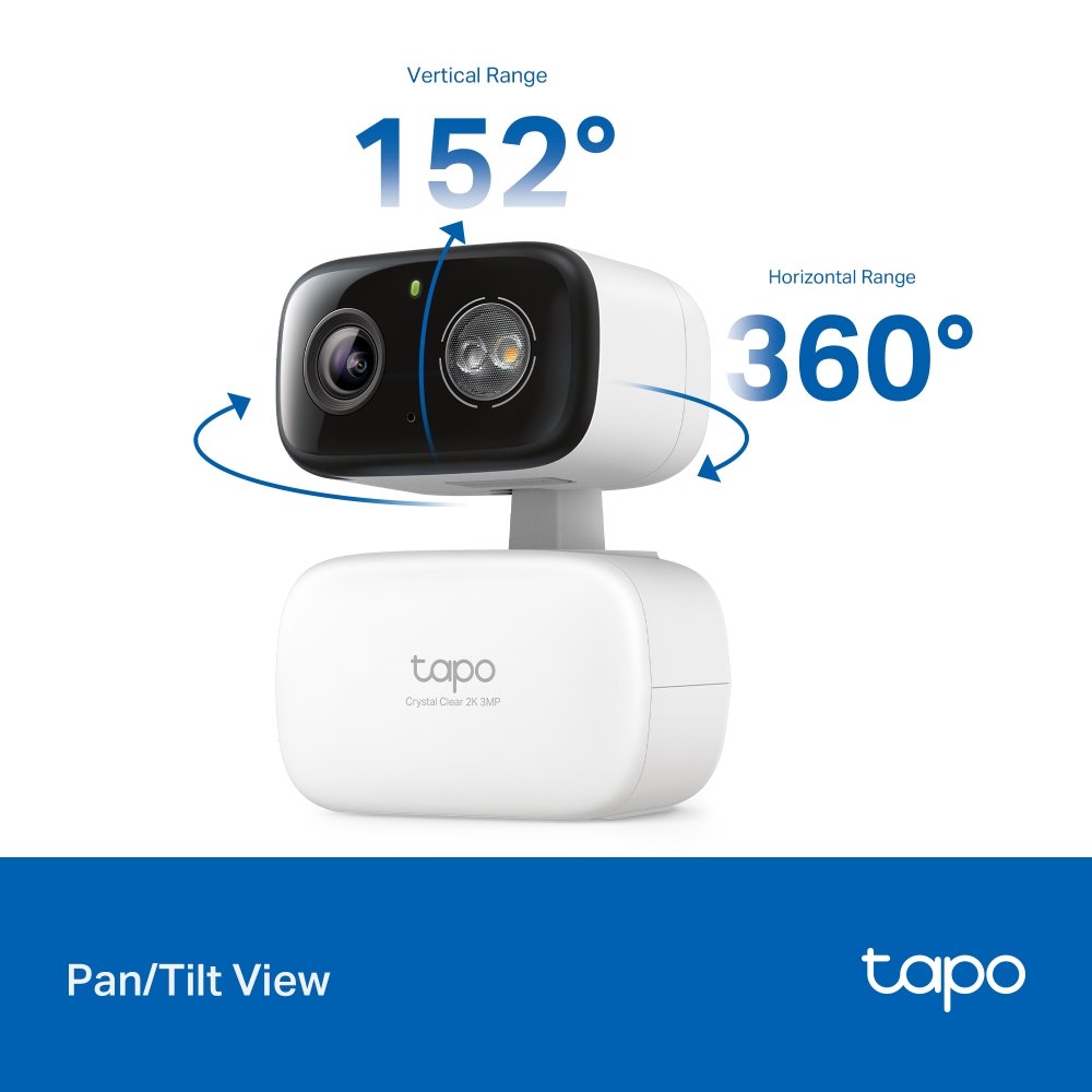 TP-link Tapo C216 Domácí bezpečnostní Wi-Fi kamera s naklápěním, 3Mpx