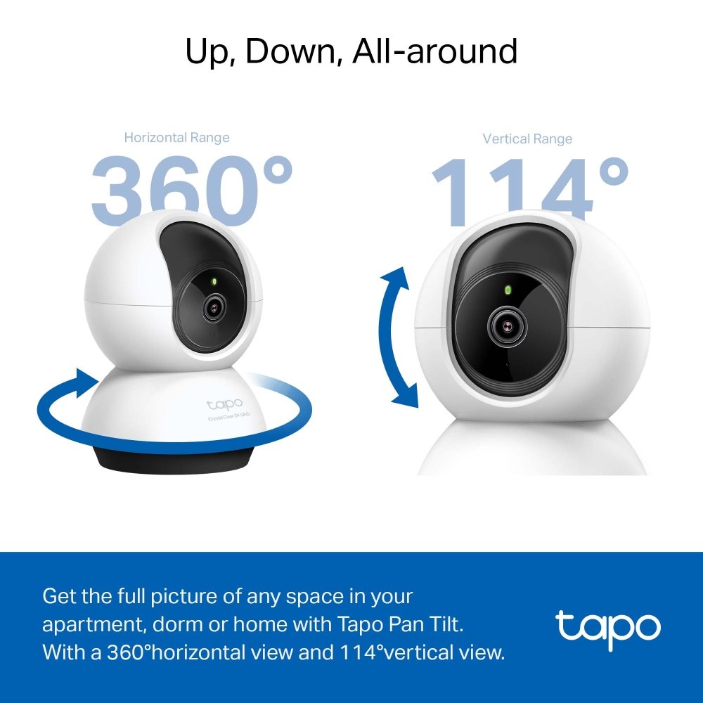 TP-link Tapo C220 Domácí bezpečnostní Wi-Fi kamera s naklápěním, 4Mpx