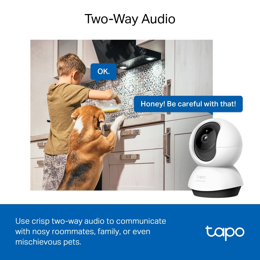 TP-link Tapo C220 Domácí bezpečnostní Wi-Fi kamera s naklápěním, 4Mpx