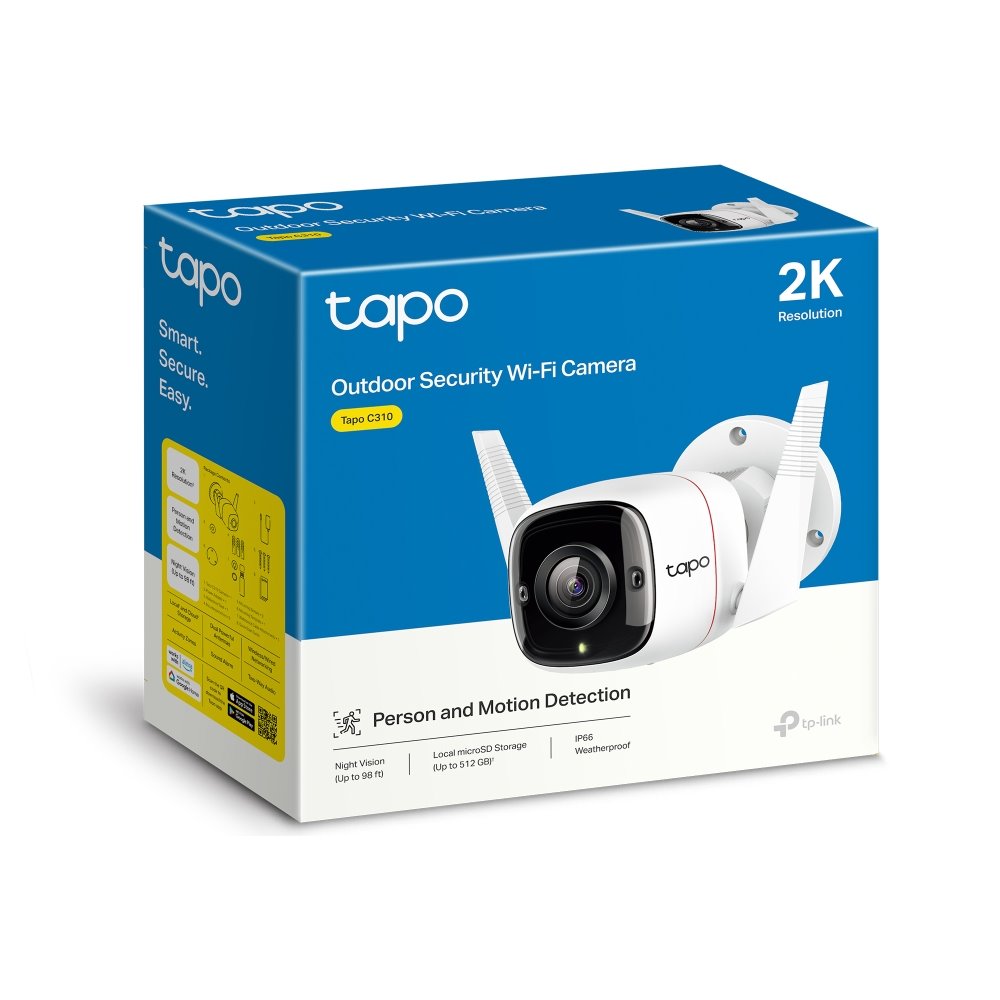 TP-link Tapo C310 Venkovní bezpečnostní kamera s Wi-Fi a LAN, 3Mpx
