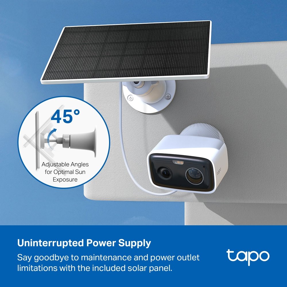 TP-link Tapo C400 KIT Chytrá bezdrátová bezpečnostní kamera + solární panel, 2Mpx