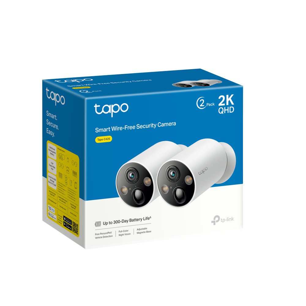 TP-link Tapo C425 Chytrá bezdrátová bezpečnostní kamera, 4Mpx, 2 pack