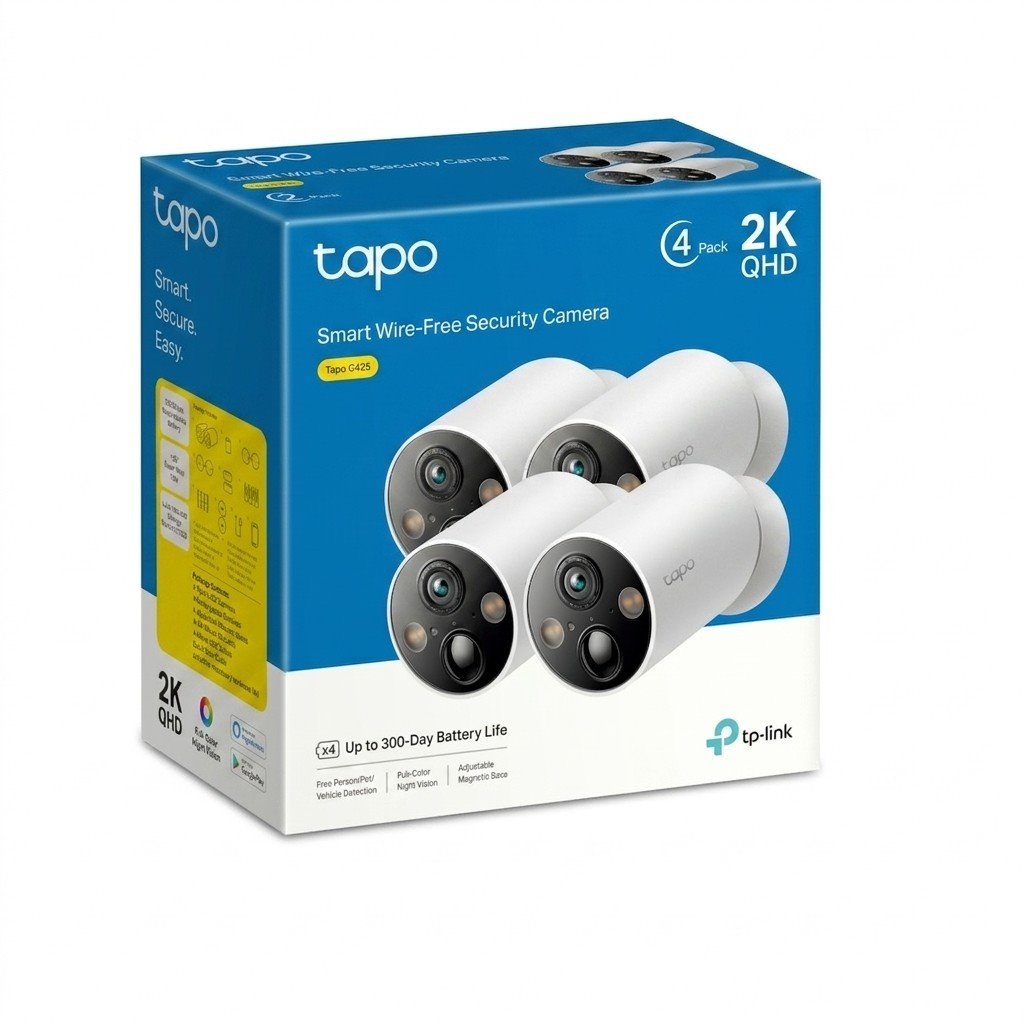 TP-link Tapo C425 Chytrá bezdrátová bezpečnostní kamera, 4Mpx, 4 pack