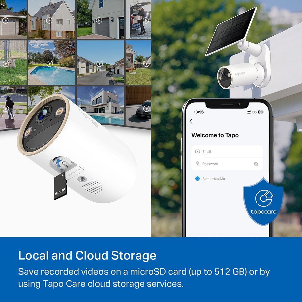TP-link Tapo C460 KIT Chytrá bezdrátová bezpečnostní kamera + solární panel, 8Mpx