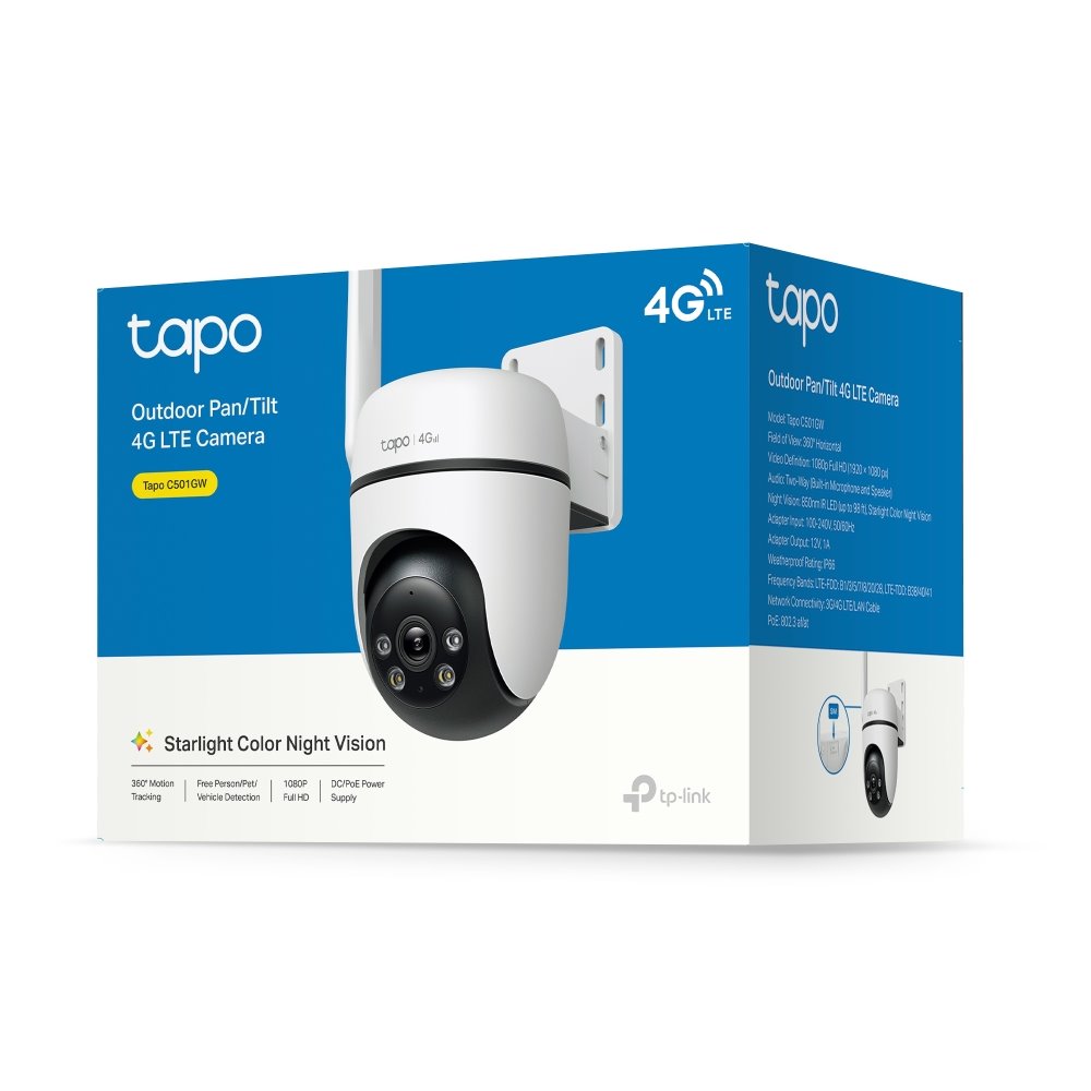 TP-link Tapo C501GW Venkovní otočná IP kamera s 4G LTE, 2Mpx, 3.17mm