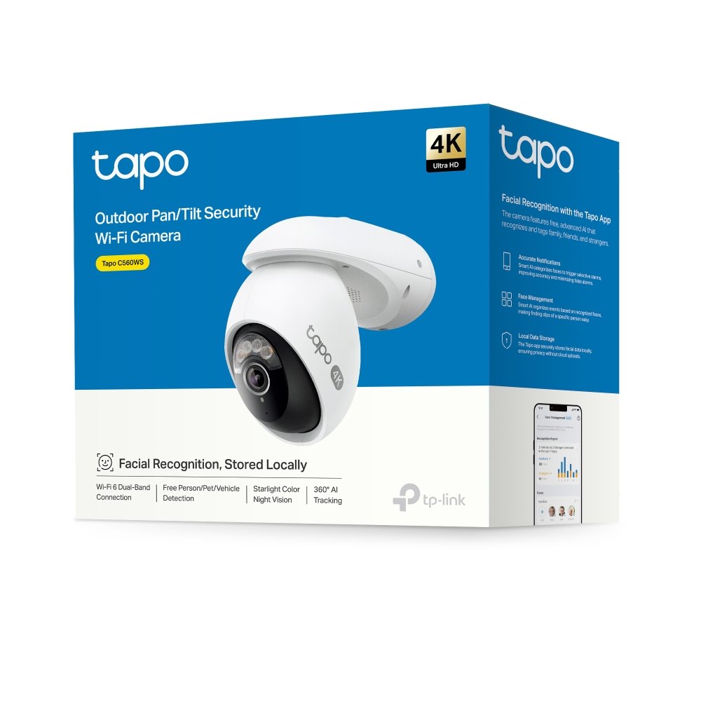 TP-link Tapo C560WS Venkovní otočná IP kamera s Wi-Fi, 8Mpx