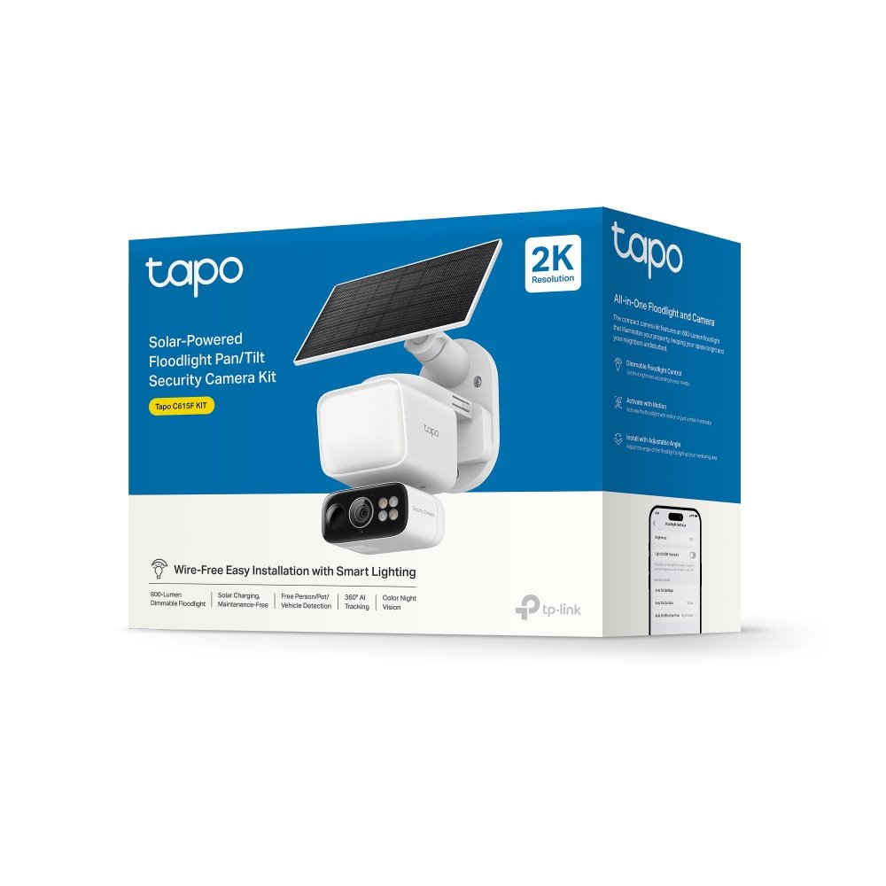 TP-link Tapo C615F KIT Chytrá bezdrátová bezpečnostní kamera + solární panel, 3Mpx