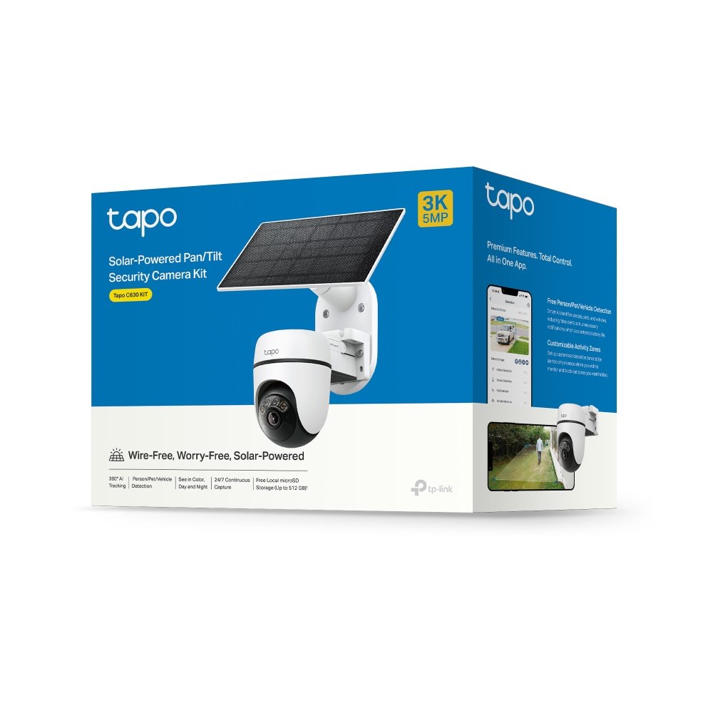 TP-link Tapo C630 KIT Chytrá bezdrátová bezpečnostní kamera + solární panel, 5Mpx