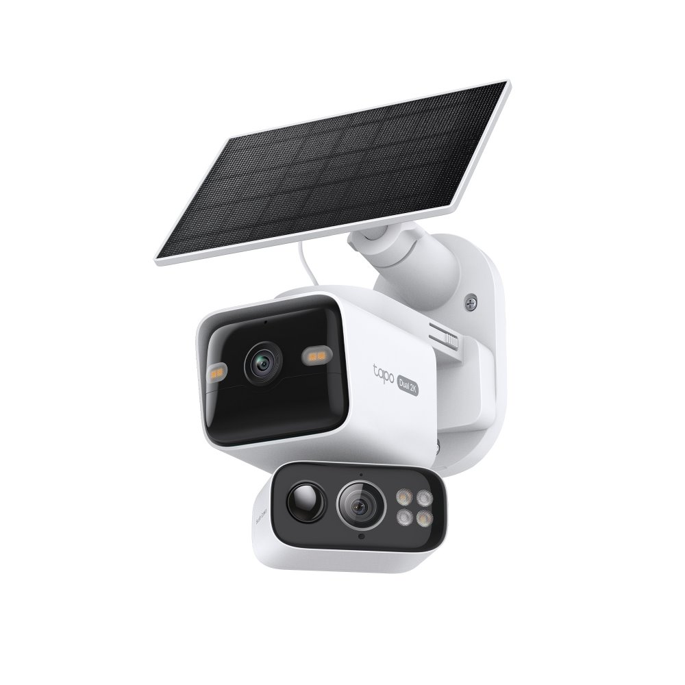 TP-link Tapo C645D KIT Bezpečnostní otočná kamera s naklápěním a dvěma objektivy + solární panel, 3Mpx