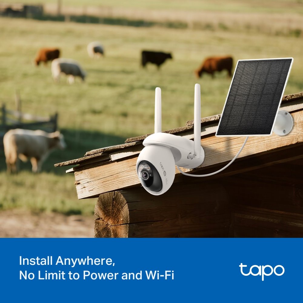 TP-link Tapo C665G KIT Chytrá bezdrátová bezpečnostní kamera s WiFi a 4G LTE + solární panel, 8Mpx