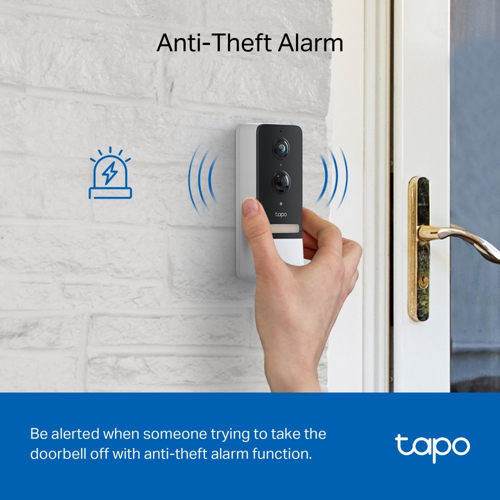 TP-link Tapo D230S1 Chytrý video zvonek KIT, 2K, 5MP, 5200mAh