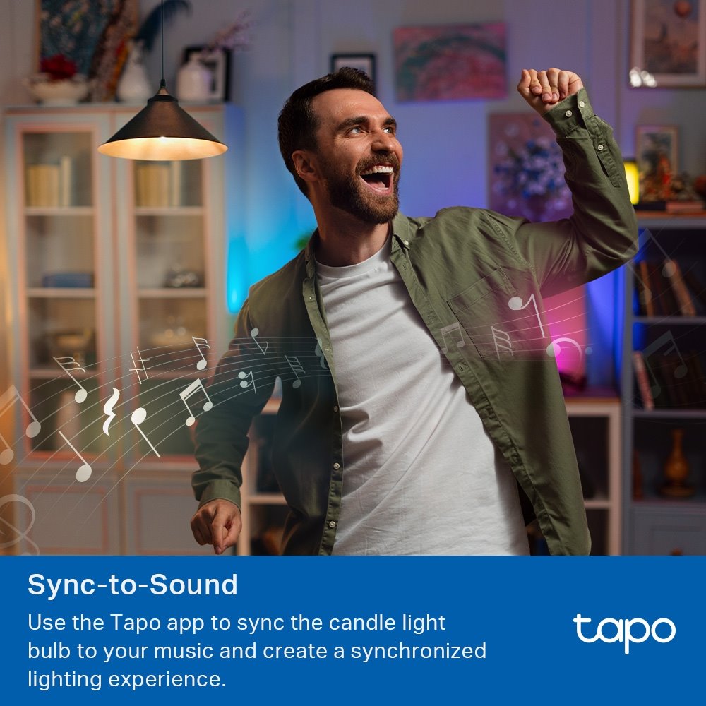 TP-link Tapo L430P Chytrá Wi-Fi LED žárovka, barevná, 2500-6500K, E14